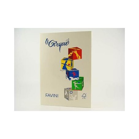 FAVINI - Le Cirque - Carta Colorata A4 colore avorio 80 g/mq - risma da 500 Fogli
