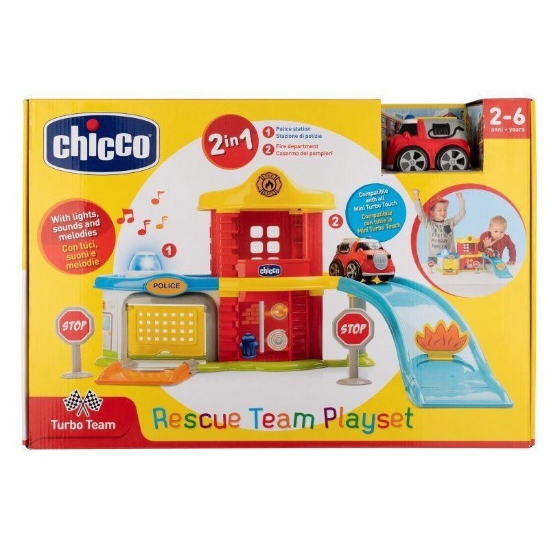 Chicco - playset - gioco squadra di soccorso 2-6 anni