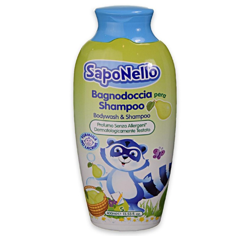 saponello - bagnodoccia shampo per bambini - profumazione assortita 400 ml