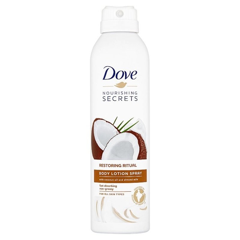 Dove Nourishing Secrets Body Lotion Spray - Olio Di Cocco E Latte Mandorla  190 Ml