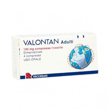 RECORDATI - Valontan Adulti 4 Compresse 100 mg - Trattamento della nausea