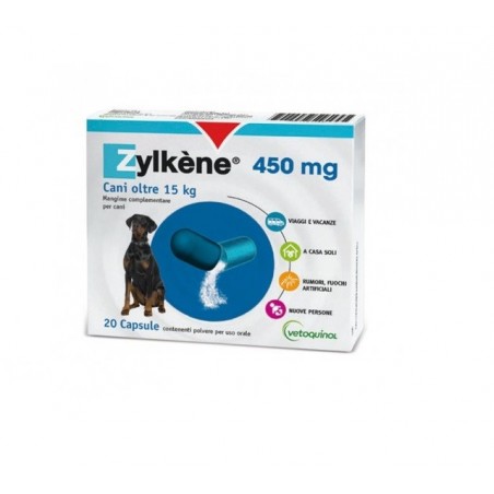 VETOQUINOL - Zylkene 20 Capsule da 450 mg - mangime complementare per cani