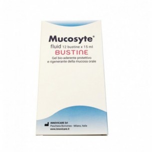 Mucosyte Fluid 12 Bustine 15 ml - gel protettivo e rigenerante della mucosa orale