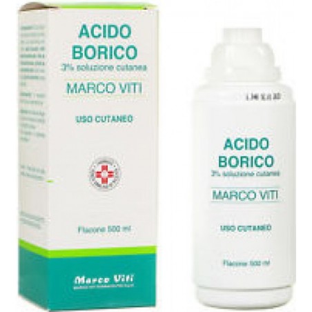 Acido Borico 3% Viti - Soluzione Cutanea Antibatterica 500 Ml