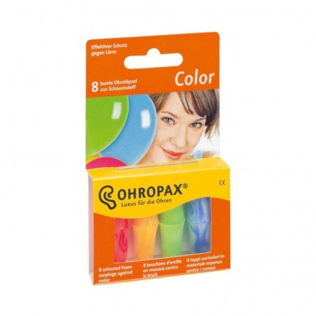 OHROPAX - Color - 8 Tappi auricolari colorati in schiuma espansa contro i rumori