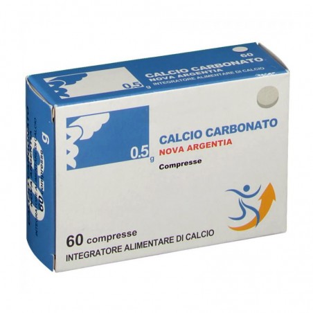 NOVA ARGENTIA - Calcio Carbonato 60 Compresse - Integratore Per L'apparato  Muscolo-Scheletrico