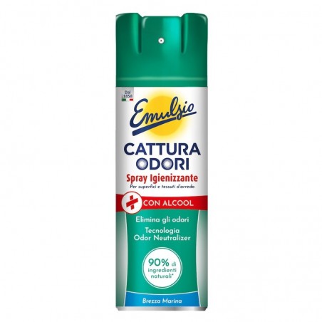 EMULSIO - Catturaodori Igienizzante Spray Brezza Marina - Profumatore D' ambiente 350 Ml