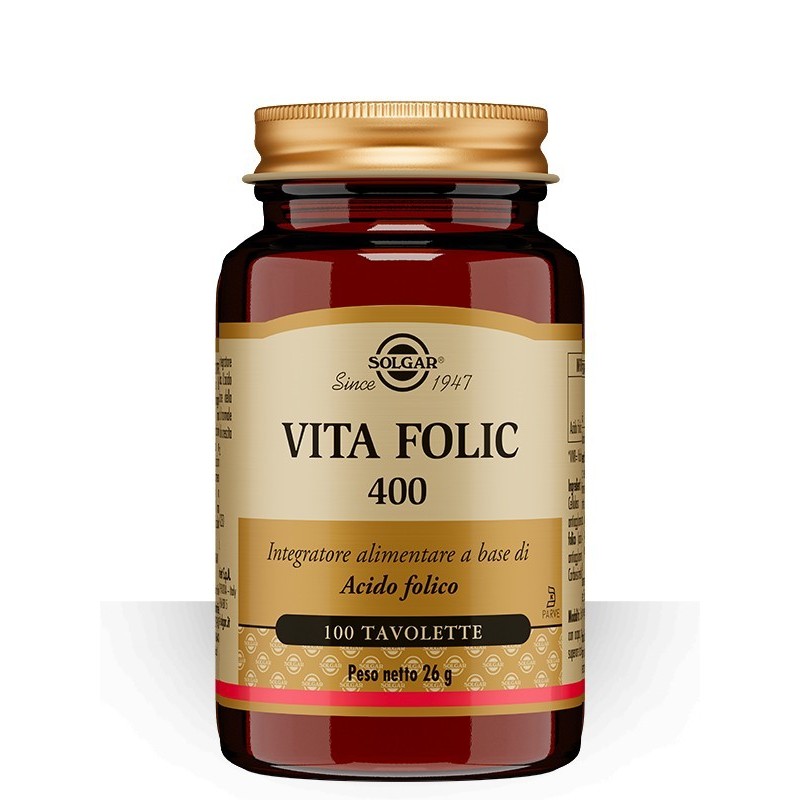 SOLGAR - Vita Folic 400 - Integratore di acido folico 100 tavolette