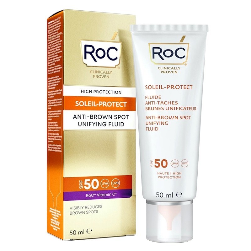 ROC Soleil Protect SPF50+ - Fluido Solare Viso Anti-Macchie Uniformante 50 ml