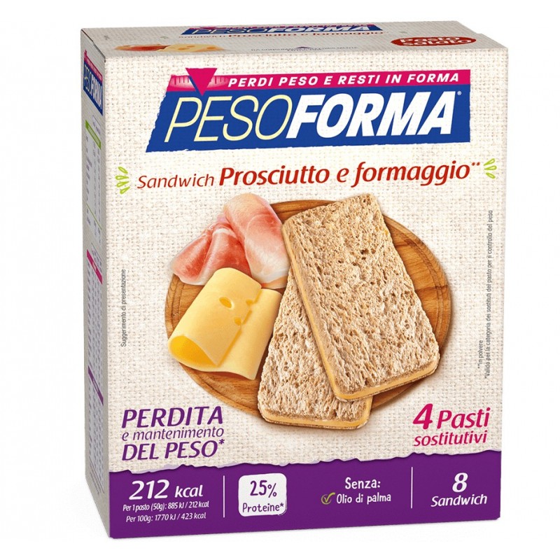 PESOFORMA Sandwich al prosciutto e formaggio - 4 pasti sostitutivi