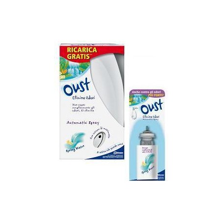 OUST - deodorante per ambienti elimina odori automatic spray base diffusore  elettrico + ricarica