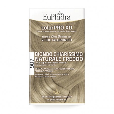 EUPHIDRA - ColorPRO XD - Colorazione Permanente N. 907 Biondo chiarissimo naturale freddo