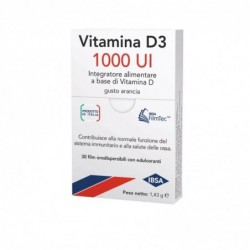Vitamina D3 1000UI 30 Film Orodispersibili - Integratore di vitamina D3