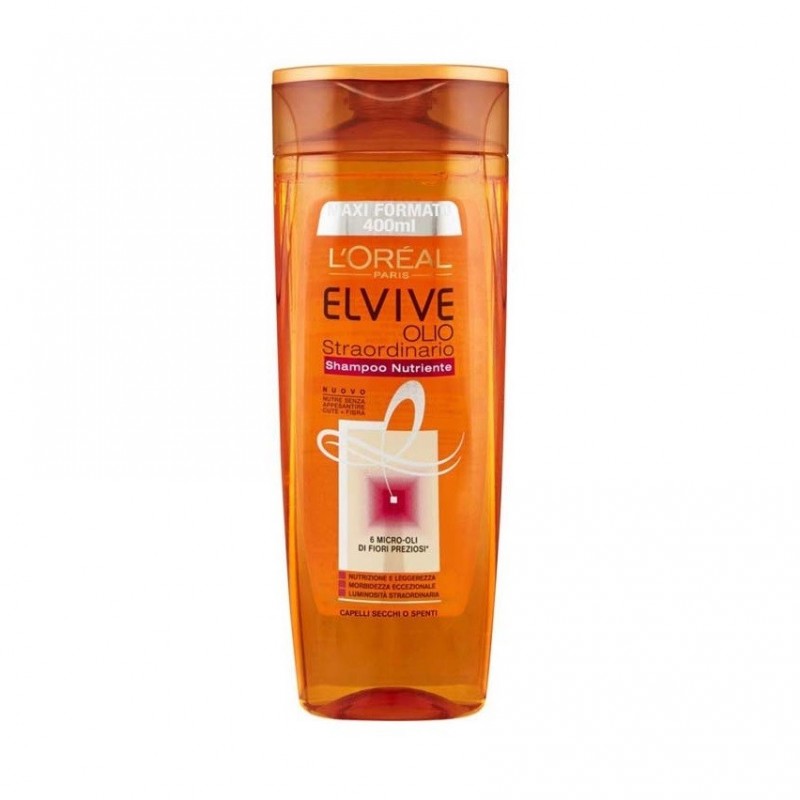 ELVIVE Olio Straordinario - Shampoo Nutriente per capelli secchi o spenti 400 ml