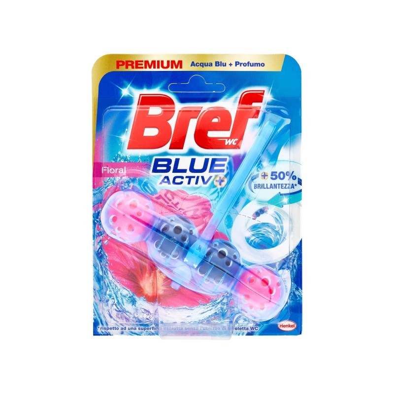 BREF - Blue Activ Floral - Acqua Blu + Profumo - Tavoletta Detergente Per WC  50 G