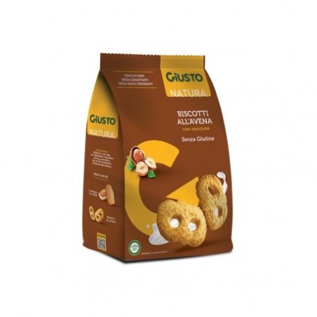 GIUSTO - Natura - Biscotti all'avena con nocciole senza glutine 250 g