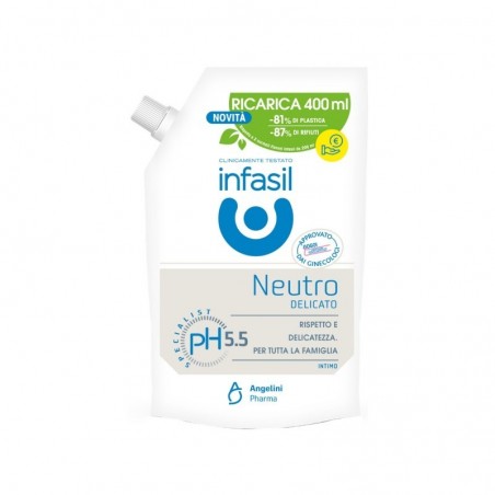 INFASIL - Neutro - Detergente Intimo Per Tutta La Famiglia - Ecoricarica Da  400 Ml