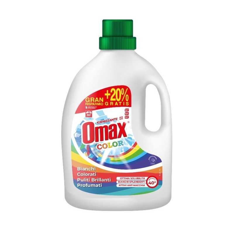 OMAX - Color 60 Misurini - Detersivo Per Il Bucato 3 L