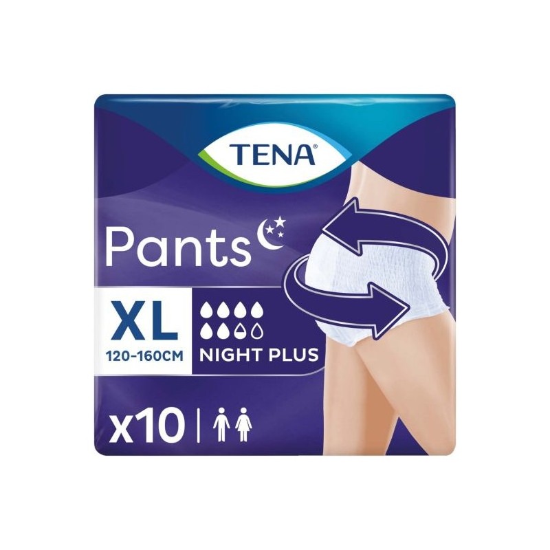 TENA - Pants Night Plus - 10 Mutandine Assorbenti Taglia XL
