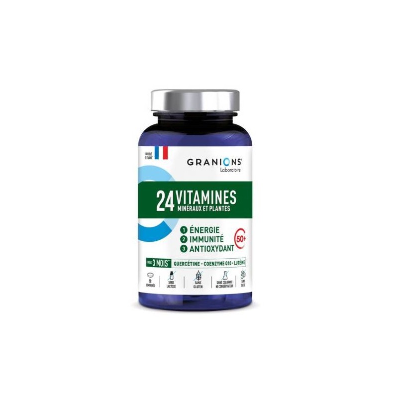 GRANIONS LABORATOIRE 24 vitamins, minerals and plants supplement 90 tablets