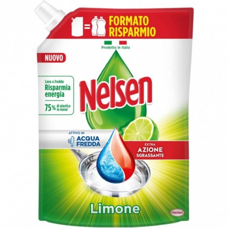 NELSEN - Limone - Ecoricarica Detersivo Piatti 1650 Ml