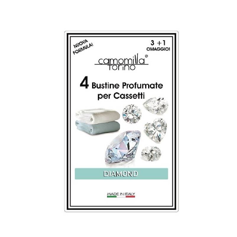 CAMOMILLA TORINO - Diamond - 4 buste profumate per armadi e cassetti