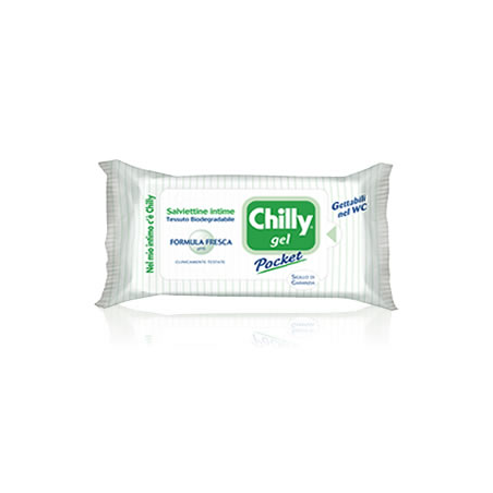 Chilly Pocket Gel Formula Fresca Salviette Intime 12 Pezzi